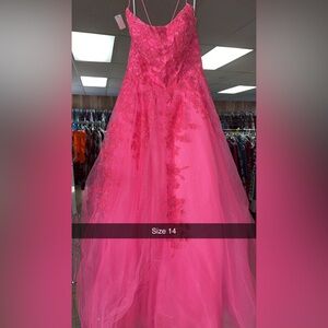 Elegant Pink Floral Gown